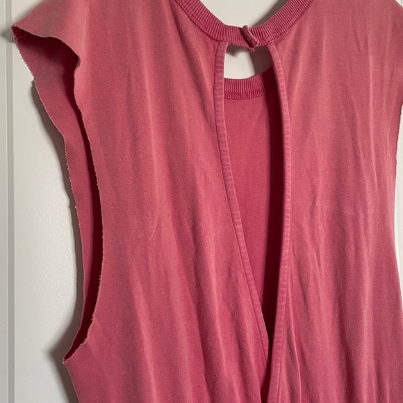 FP Movement by Free People Rose Pink Sleeveless Drawstring Jumpsuit S/P NWOT - Picture 5 of 5